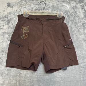 Cannondale Lined Padded Biker Shorts Men's Size M Brown Biking‎ Shorts